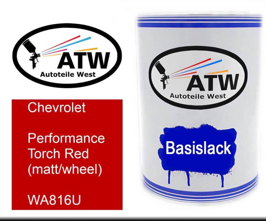 Chevrolet, Performance Torch Red (matt/wheel), WA816U: 500ml Lackdose, von ATW Autoteile West.